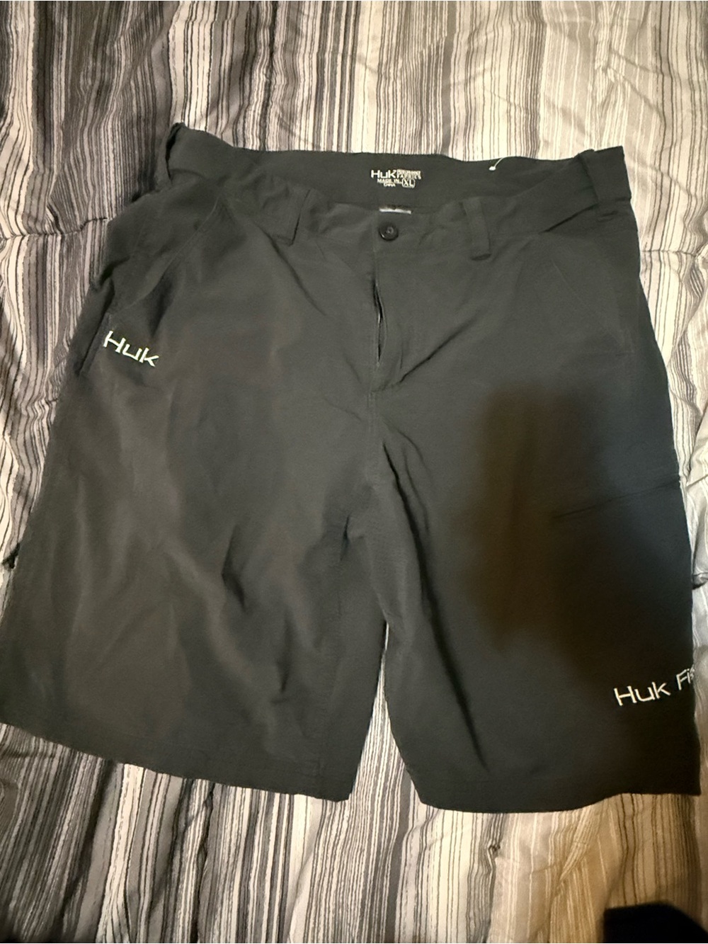 Huk Black Athletic Performance Shorts